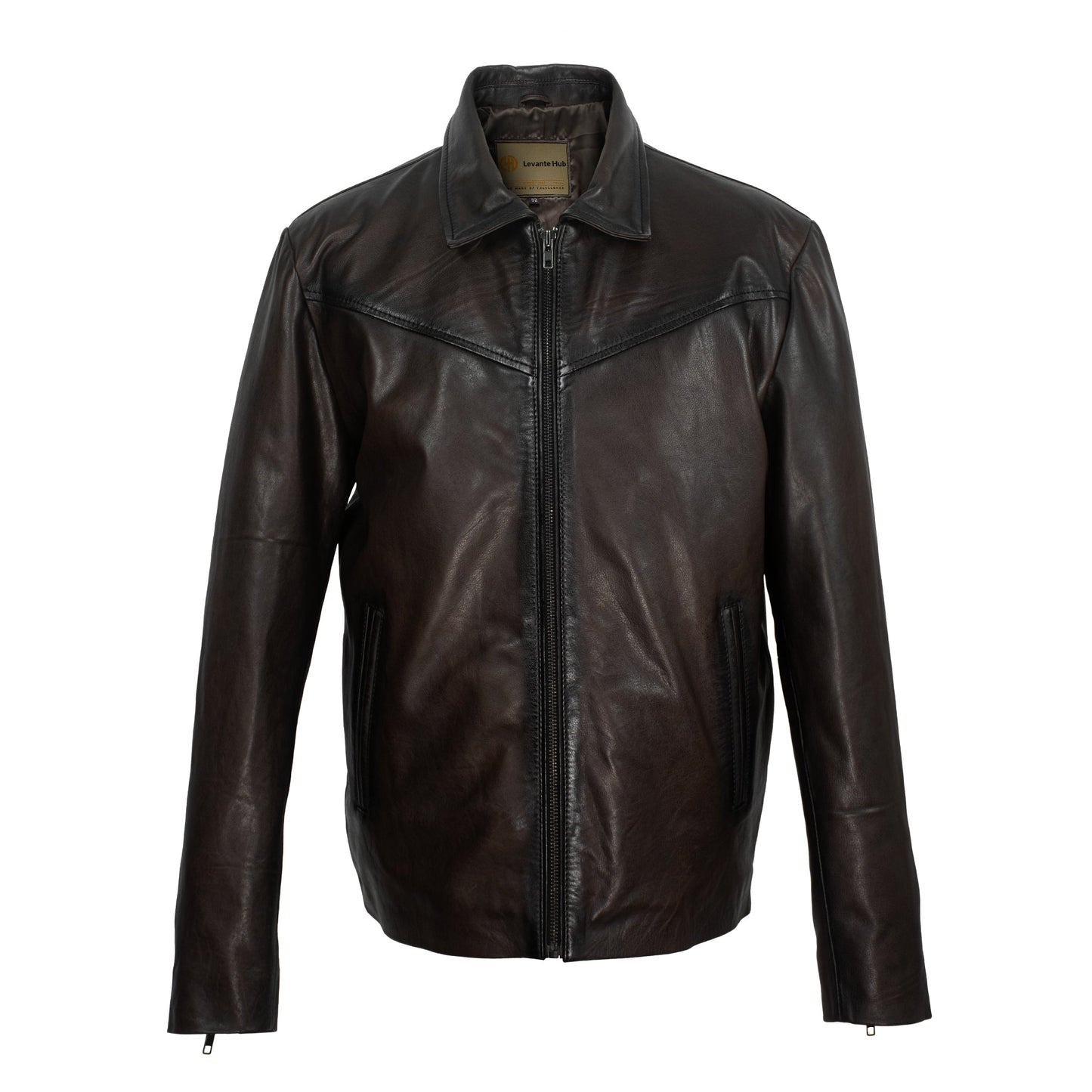 RidgeLine Men’s Classic Cowhide Leather Jacket