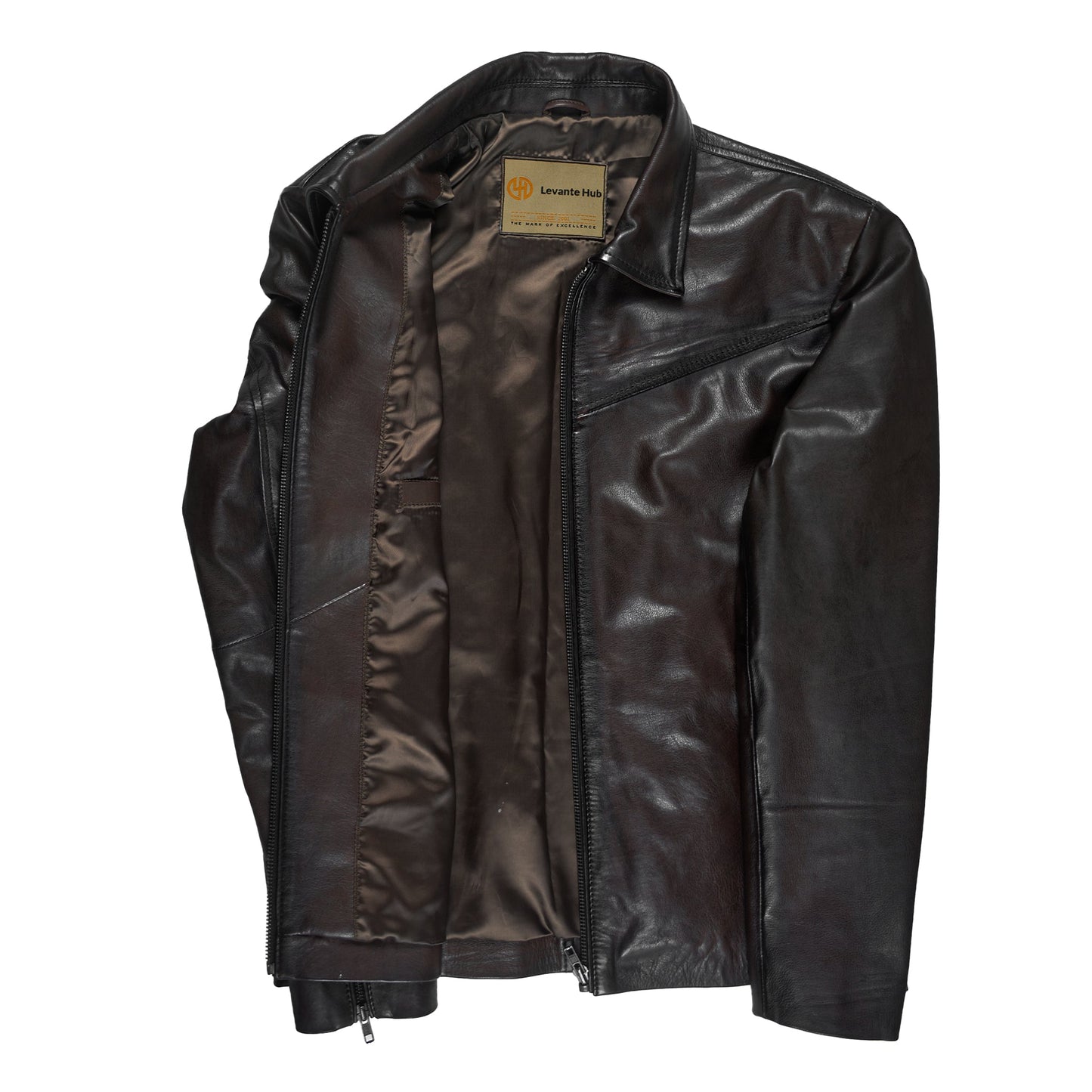 RidgeLine Men’s Classic Cowhide Leather Jacket